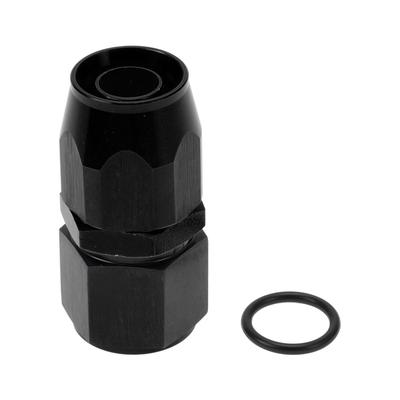 Ein ABSOPRO Female Flare Reduzier-Schlauchanschluss-Adapter TF-1001-AN10 0° Kraftstoffleitungsverbinder mit Aluminium-O-Ring Schwarz