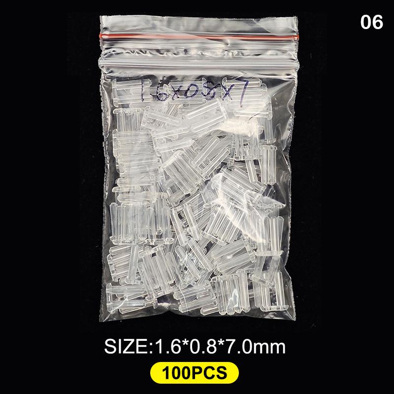 100 Stück Randlose Brillen Doppelgummi-Stopfen Verschluss Schnalle 7mm/2.2mm Länge Korrektionsbrillenzubehör Ausrüstung