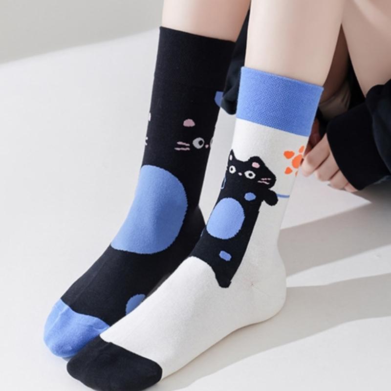 Novelties Funny Sock Cotton Boot Socks Fashion Ankle Socks Winter Warm Crew Socks Dress Socks for Women Girls Gifts
