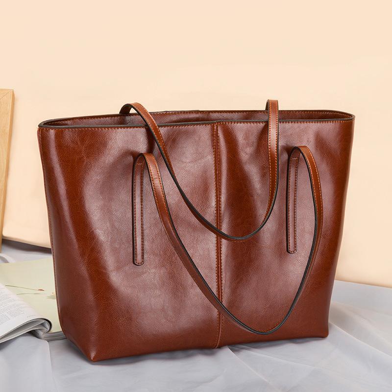 Women's Bags, Large Bags, Fashionable Shoulder Bags, Commuting Tote Leather, Large Capacity Women's Bags