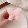 Cute Autumn Winter Plush Butterfly Shark Clip Versatile Large Barrette For Women Girls Sweet  Hair Accessories Gifts