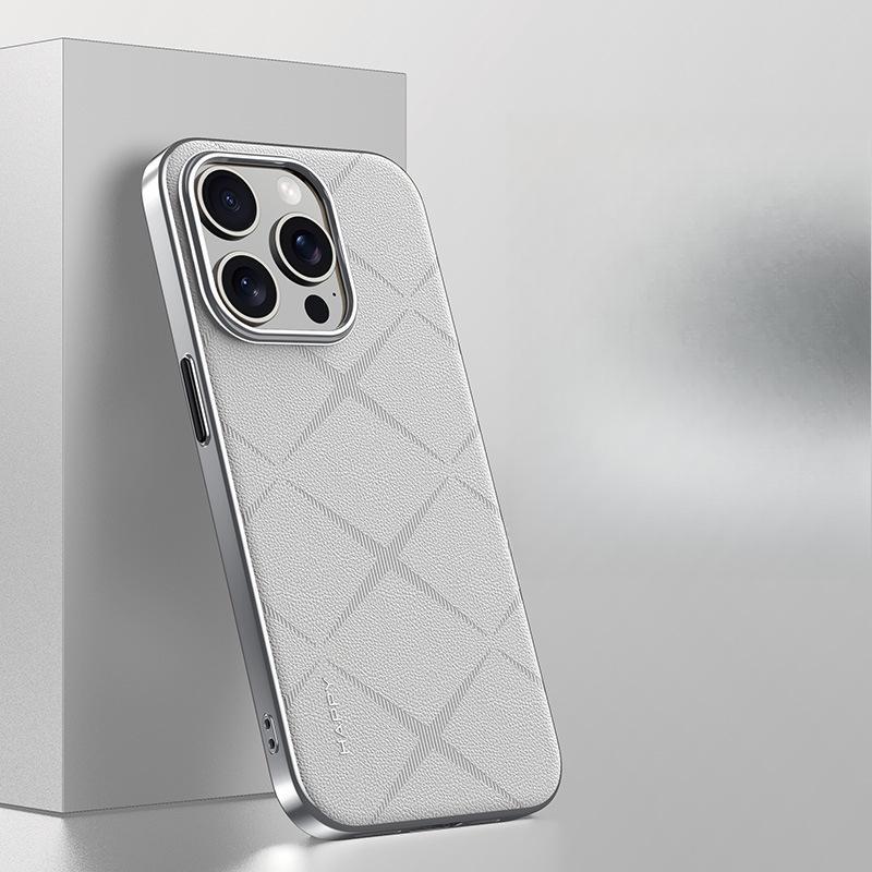 Suitable for Apple 16promax Phone Case, Business IPhone15 Full Cover 14 Shockproof 13 Luxurious Women's Leather Case