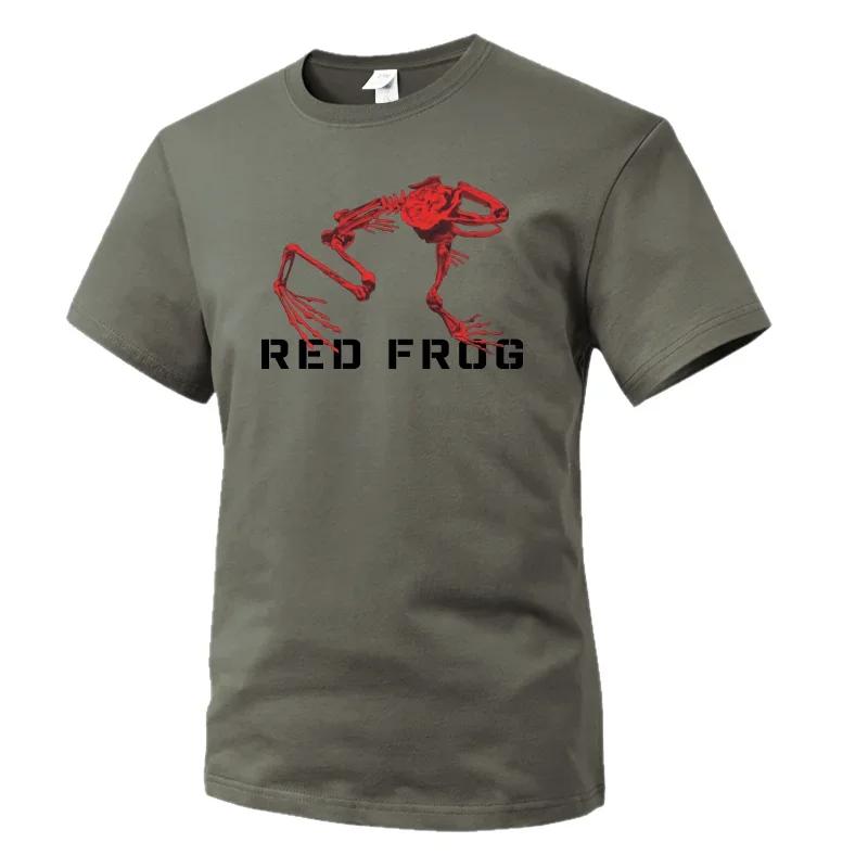 

24 Global Elite Special Operations Series RED FROG Футболка с принтом Red Frog для фанатов армии, с круглым вырезом, из чистого хлопка, с коротким рукавом для мужчин 4XL