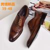 Fashion Men Casual Shoes Brock Oxford Retro Crocodile Leather Men Formal Spring and Autumn 2025 New 's for