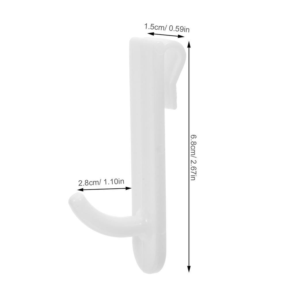 20Pcs Wire Shelving Hooks Plastic Strong Hanging J Clips for Wire Grid Panels Easy Installation Heavy Duty Storage and Display