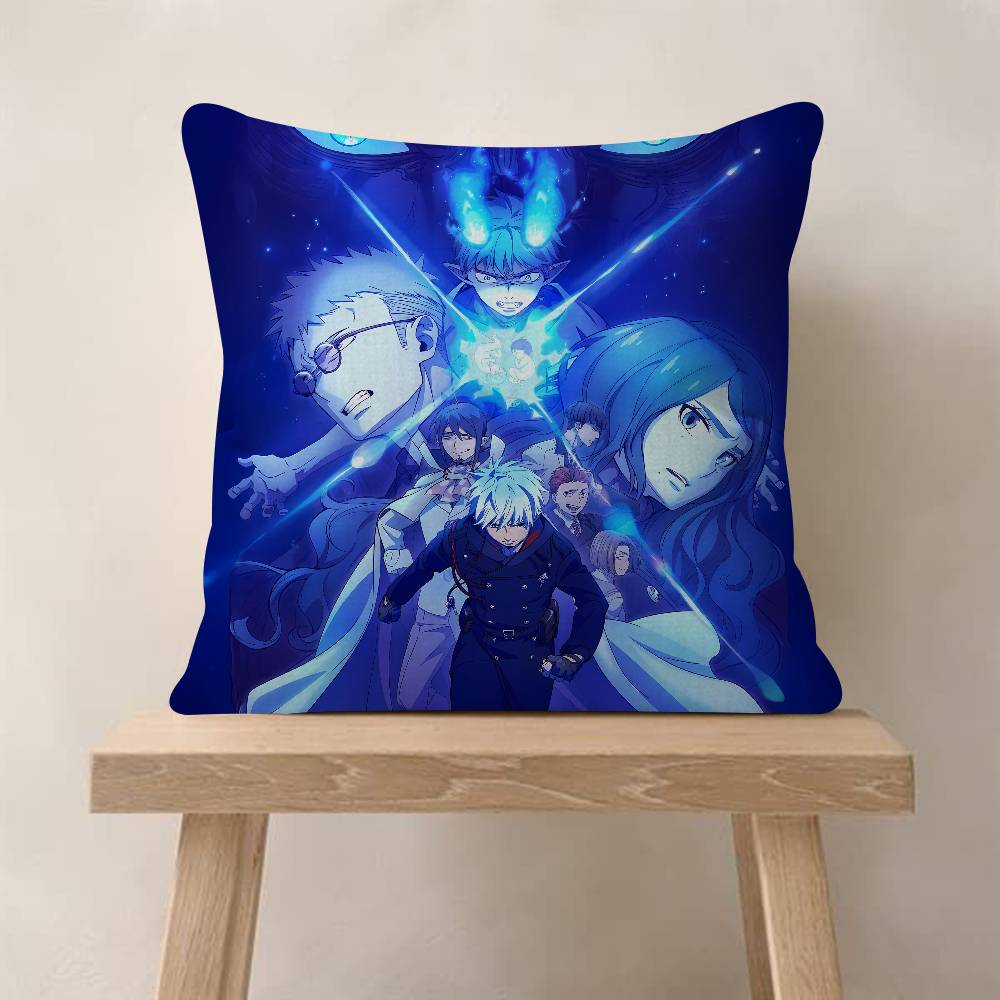 TV Anime Blue E-Exorcist Pillow Dust Cover Bedroom Kids Party Decoration Pillowcase Birthday Children Gift