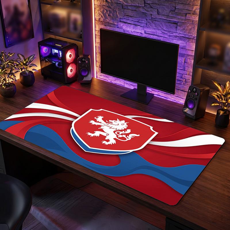 Republi Football Crest Mouse Pad, Extended Non Slip Rubber Desk Mat for Gaming Office Laptop Fan Gift