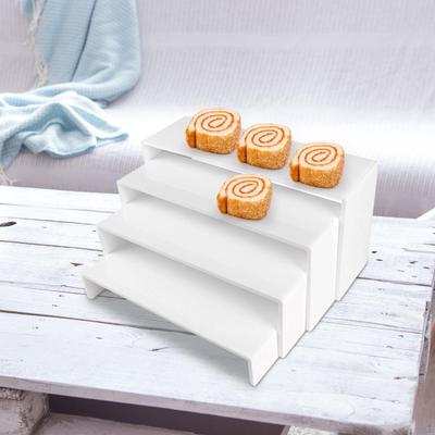 4 Pieces Acrylic Display Riser Collectibles Stand Stands Rectangular Buffet