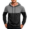Men's Casual Hoodie with Pocket Drawstring Loose Fit Printed Sweatshirt