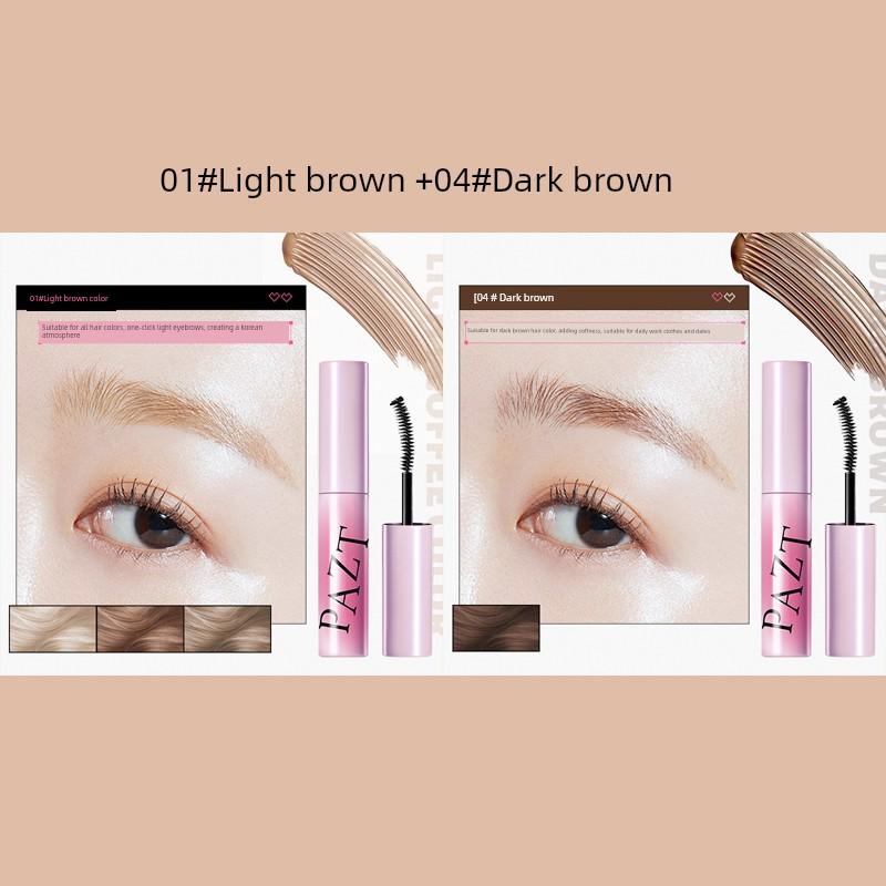 Eyebrow Cream Waterproof Sweatproof Not Smudge Long Lasting Hair-Styling Eyebrow Plaster Eyebrow Powder Stereo Wild Flat Eyebrow Nature Brown