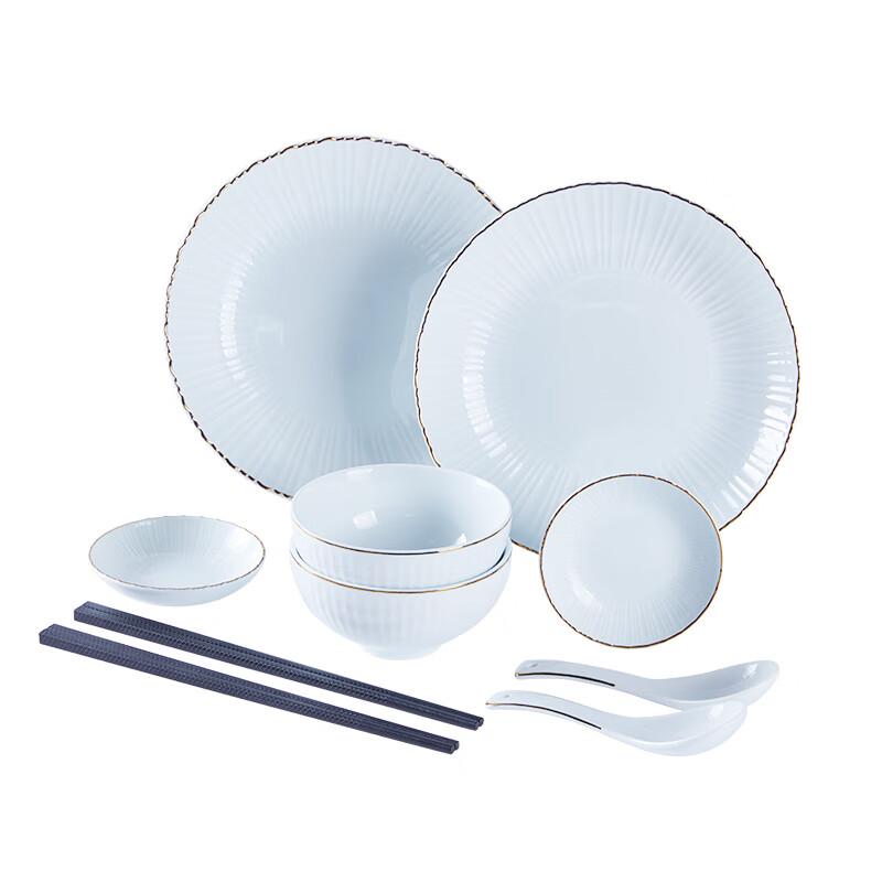 Tayohya Love Lotus 10-Piece Ceramic Dinnerware Set