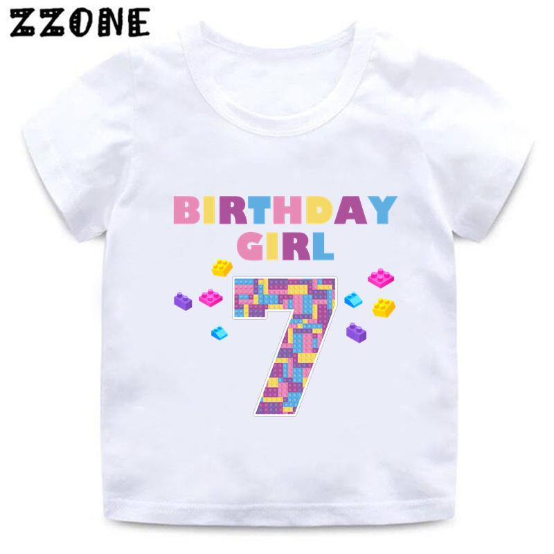 Master Builder Blocks Building Print Cartoon Girls Clothes 1 2 3 4 5 6 7 8 9 Years Happy Birthday Kids T Shirt Baby Boys TShirt