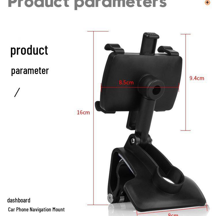 Multifunctional Car Phone Holder for Dashboard and Rearview Mirror