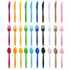 Disposable Knife Fork Spoon Cutlery Set Pink Blue Disposable Tableware Birthday Party Decorations Wedding Baby Shower Supplies