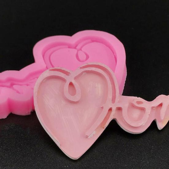 Yousheng Nice-looking Fondant Mold All Match Silicone Easy Release Mother's Day Theme Baking Mold for Desktop