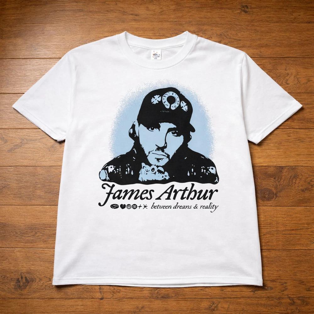 James Arthur T Shirt White Pop Singer Music Tee Adults Kids SXXXL 2XL