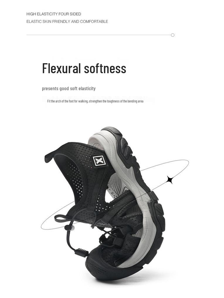 2025 Breathable Men's Closed-Toe Sandals - Non-Slip Casual Outdoor Beach Shoes, Trendy Summer Style, Plus Size Available
