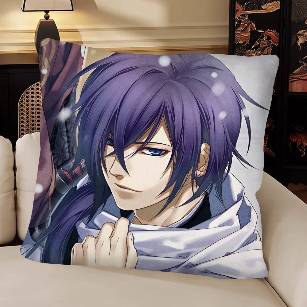 Game Anime HHakuoki Pillow Case Fashion Square Pillowcase Bedroom Sofa Room Ins Decoration Leisure