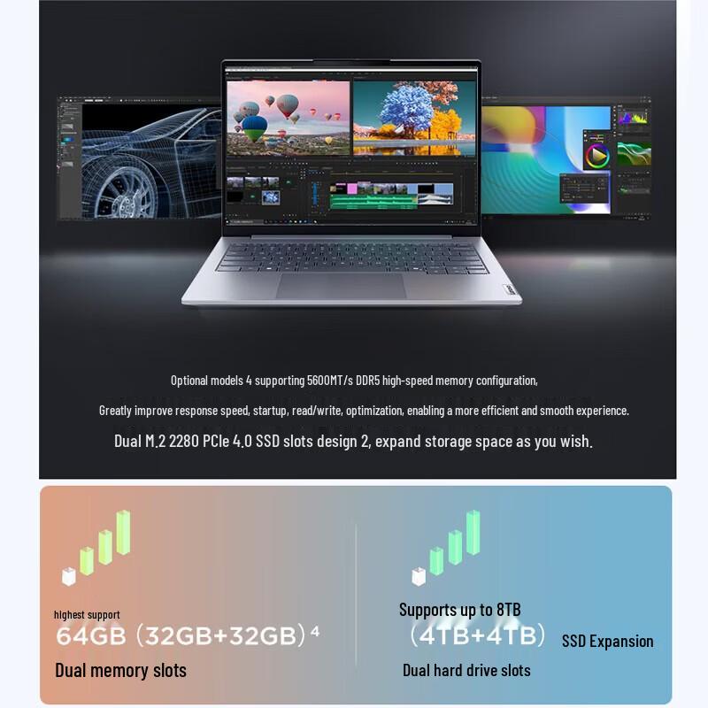 Lenovo ThinkBook 14 Laptop - Intel Core 5 220H, 24GB RAM, 1TB SSD, 2.8K 120Hz Display (CN Version)