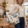 Cartoon Construction Trucks Tote Bag Cute Outdoor Shoulder Bag for Daily Use