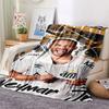 1PC Neymar Jr Patterned Flannel Blanket Suitable For All Seasons for Home Decor Warmth and Comfort Gifts Holiday Present