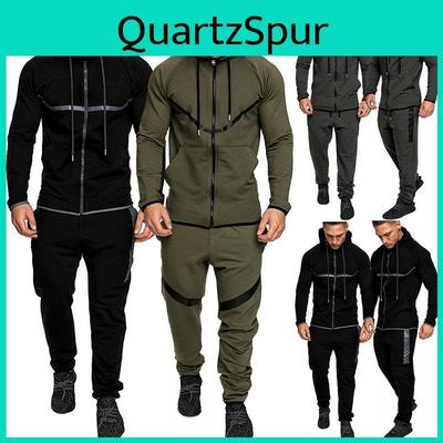 Stylish Men Tracksuit With Hooded Design And Adjustable Waistline For Comfort