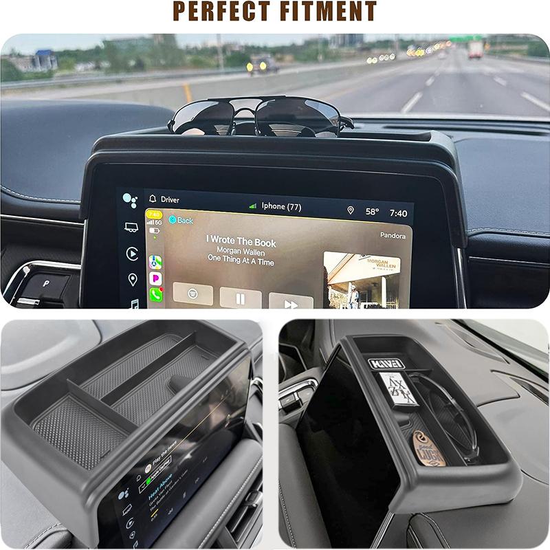 Car Interior Dashboard Storage Box Tray Holder Dustproof Waterproof For Chevrolet Tahoe Suburban/GMC Yukon 2025-2025 Accessories