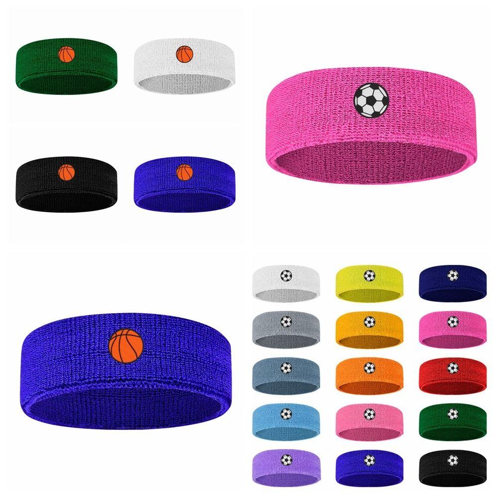 Polyester Cartoon Sports Headband Soccer Printed Polyester Knit Headband Running