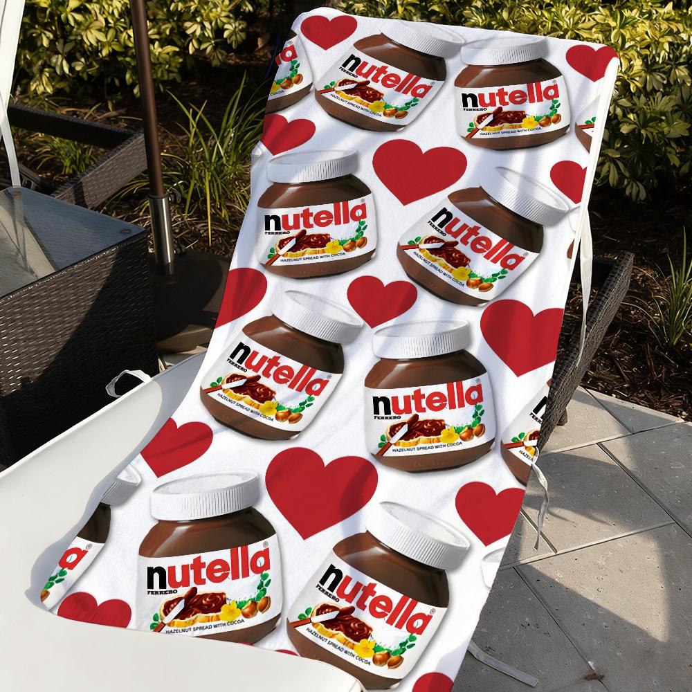 Schokolade Süß N-Nutellas-S Logo Handtuch Weich Pool Geschenk Für Reise Fitnessstudio Dusche Camping Schnelltrocknend Sport Groß Strandhandtücher