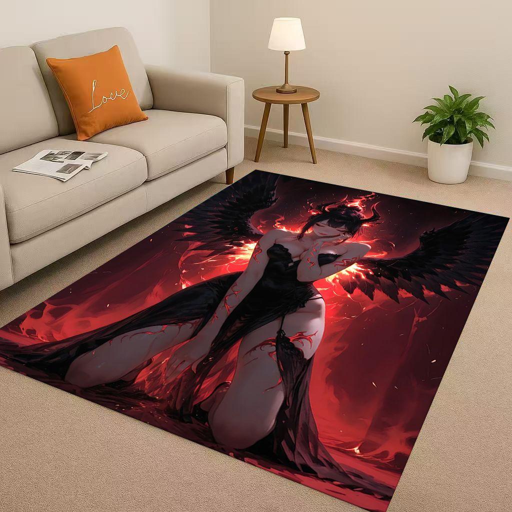 2026 New Gothic Dark Sexy Girls Cartoon Anime Characters Living Room Non-Slip Area Rug Carpet for Bedroom Playroom Sofa,Doormat