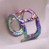 2025 Trend Simple Geometry Hollow Quadrilateral Stainless Steel Rings For Women Men Accessories Opening Adjustable Ring Party