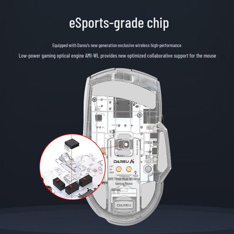 DAREU A955 Tri-Mode Wireless Gaming Mouse
