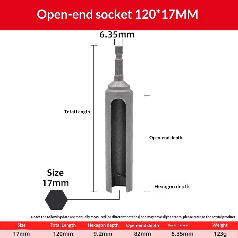 8-19Mm Extended Opening Sleeve Electric Screwdriver Socket Head Hexagon Shank Slotted Drill Bit Socket Wrench Tools