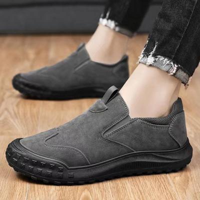 Herren Casual Outdoor Arbeitsschuhe, Herren Low Cut Wasserdicht, Rutschfest, Abriebfest, Ein Fuß Faul Outdoor Arbeitskleidung Schuhe