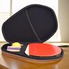 Pingpong Paddle Storage Bag with Hand Strap Hard Shell Ping Pong Racket Paddle Cover Bag for 2 Paddles & Multiple Balls