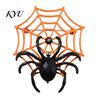 Festival Costume Jewelry Halloween Spider Web Brooch, Rhinestone Badge Accessories, Holiday Lapel Accessories Pin for Jackets Sweaters Coats