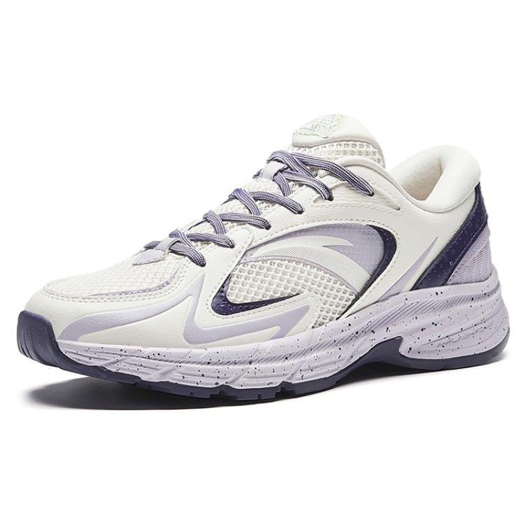 Anta AT952 Non-Slip Wear-Resistant Low-Top Running Shoes Women sneaker White Purple 922345593-1