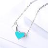 S925 Sterlingsilber Herzförmige Halskette für Damen Leichter Luxus Minderheitendesign Schlicht Alltagsfähig Mode Choker Sterlingsilber
