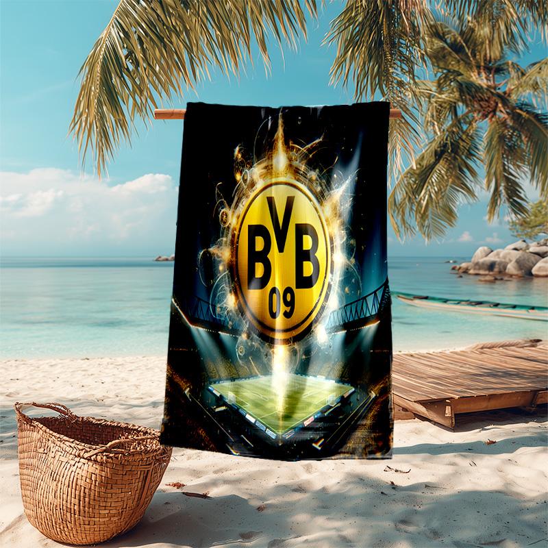 Proof Beach Towel with Borussia Dortmund Pattern - Soft,absorbent,quick-drying,machine Washable - Perfect for Swimming,camping,bathing