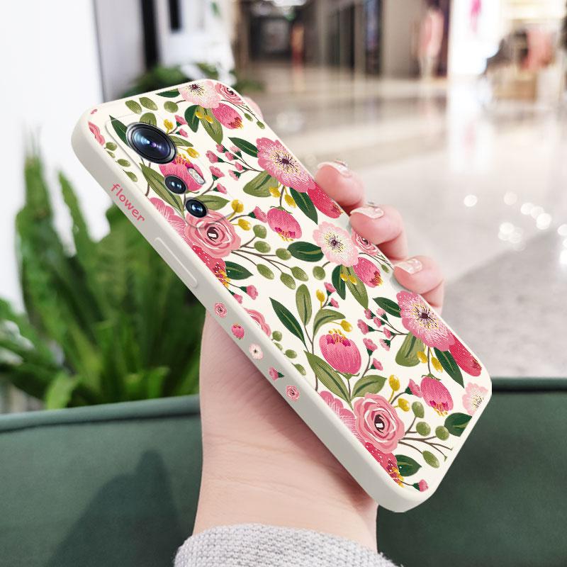 

Heart Flower Phone Case For Xiaomi Mi 13 12 12T 12S 11 11T Ultra 10 10T 9 9T 9SE 8 Pro Lite 5G Liquid Silicone Cover Xiaomi 12T Pro