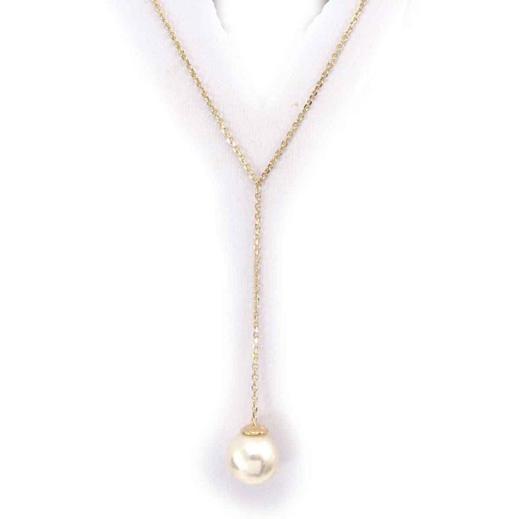 Les Trésors De Lily [E7053] - 'Unique' White Gold-Plated Necklace