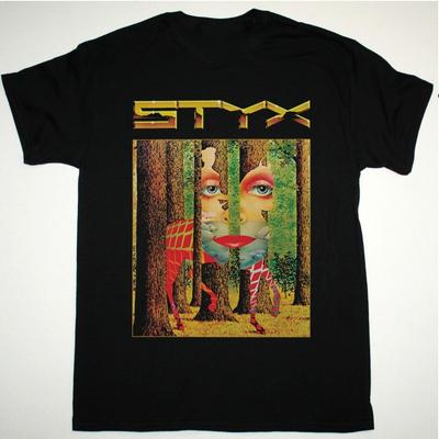 Styx Band T-shirt Black Cotton Unisex All Sizes Short Sleeve S To 5Xl Unisex T-Shirt