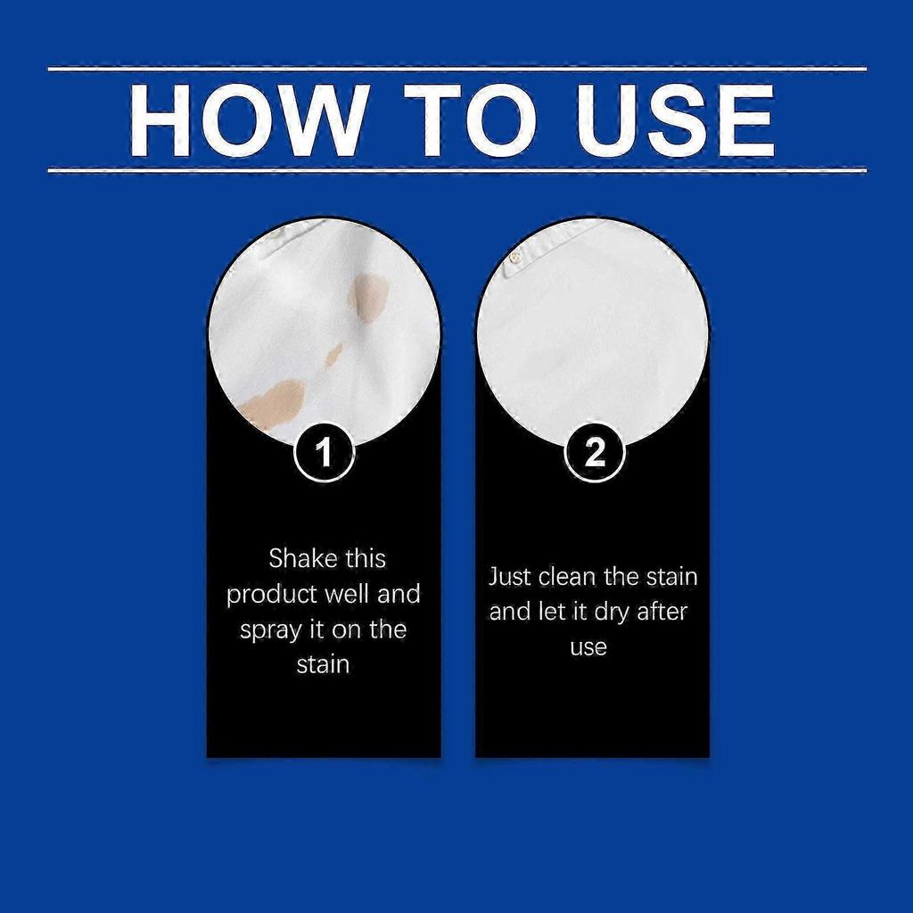 Potente Quitamanchetas Sin Enjuague, Spray de Limpieza en Seco Solución Suave y Efectiva para Manchas Difíciles en Ropa, Tapicería Rápido, Conveniente y Fabri