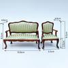 Dollhouse Miniature Furniture Fabric Sofa Couch Chair For 1/12 Doll House Accessories Living Room Decor Minimalist Simple