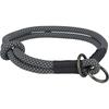 Collier Pour Chien - TRIXIE - Noir/Gris - Doux - Demi-glissant - Taille Moyen