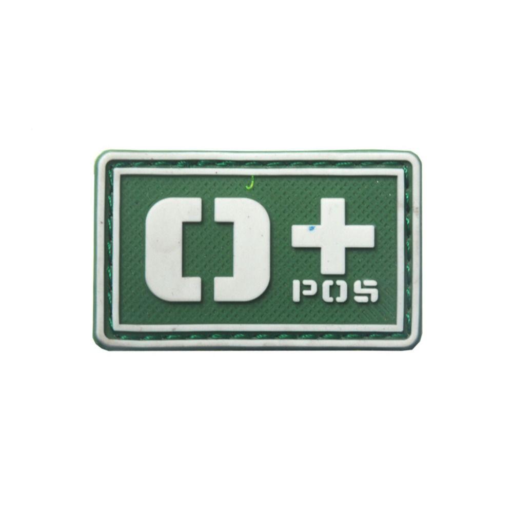 PVC Glue Stamp Blood Type Magic Sticker Embroidered Patch Emergency Armband  Helmet Decoration
