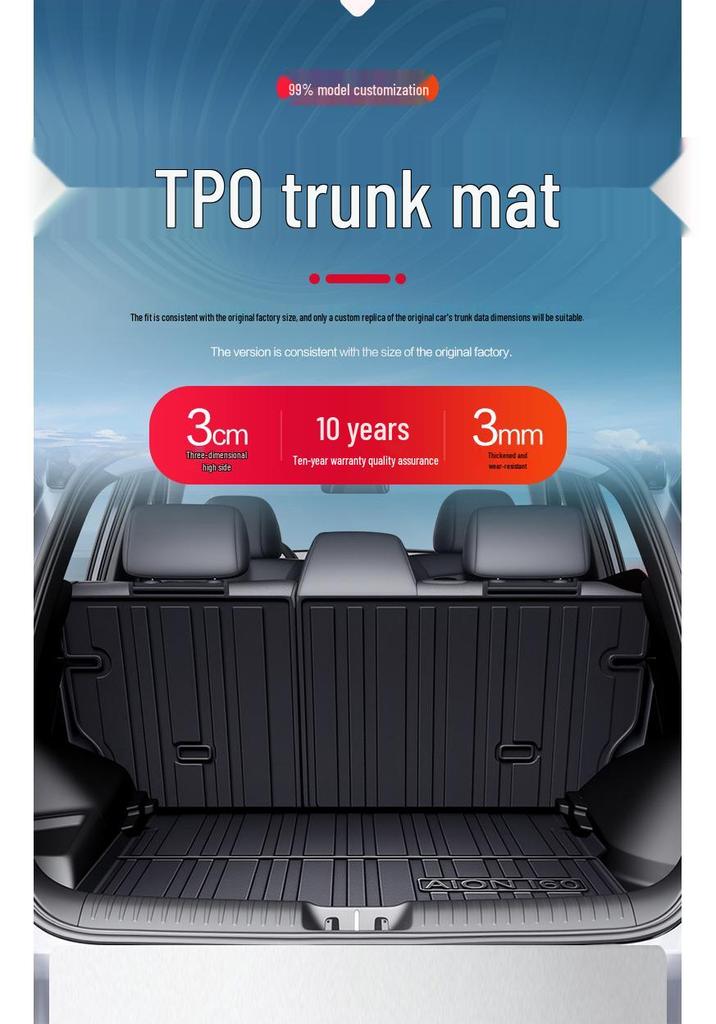 AION i60 Trunk Mat: Waterproof TPE Interior Accessory for Car Modification