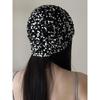 Reflective Sequined Hat Stackable Design Comfortable Pullover Hollowout Hat For Women Daily and Evening Party Photo Wear