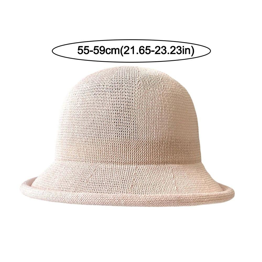 Thin Fisherman's Hats Knitted Sun Hat Fashion Women Bucket Hat Outdoor Beach Vacation Wear