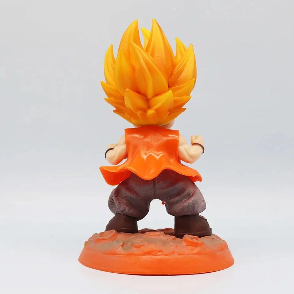 Characters Anime Goku Super Saiya Figure Pvc Q Version Statue Anime Manga Figurine Collection Ornaments Model Toys